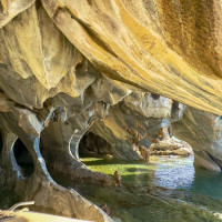 Natur die Glücklich macht und Straßen zum verzweifeln: Puerto Tranquilo, Chile, 13.02.2025